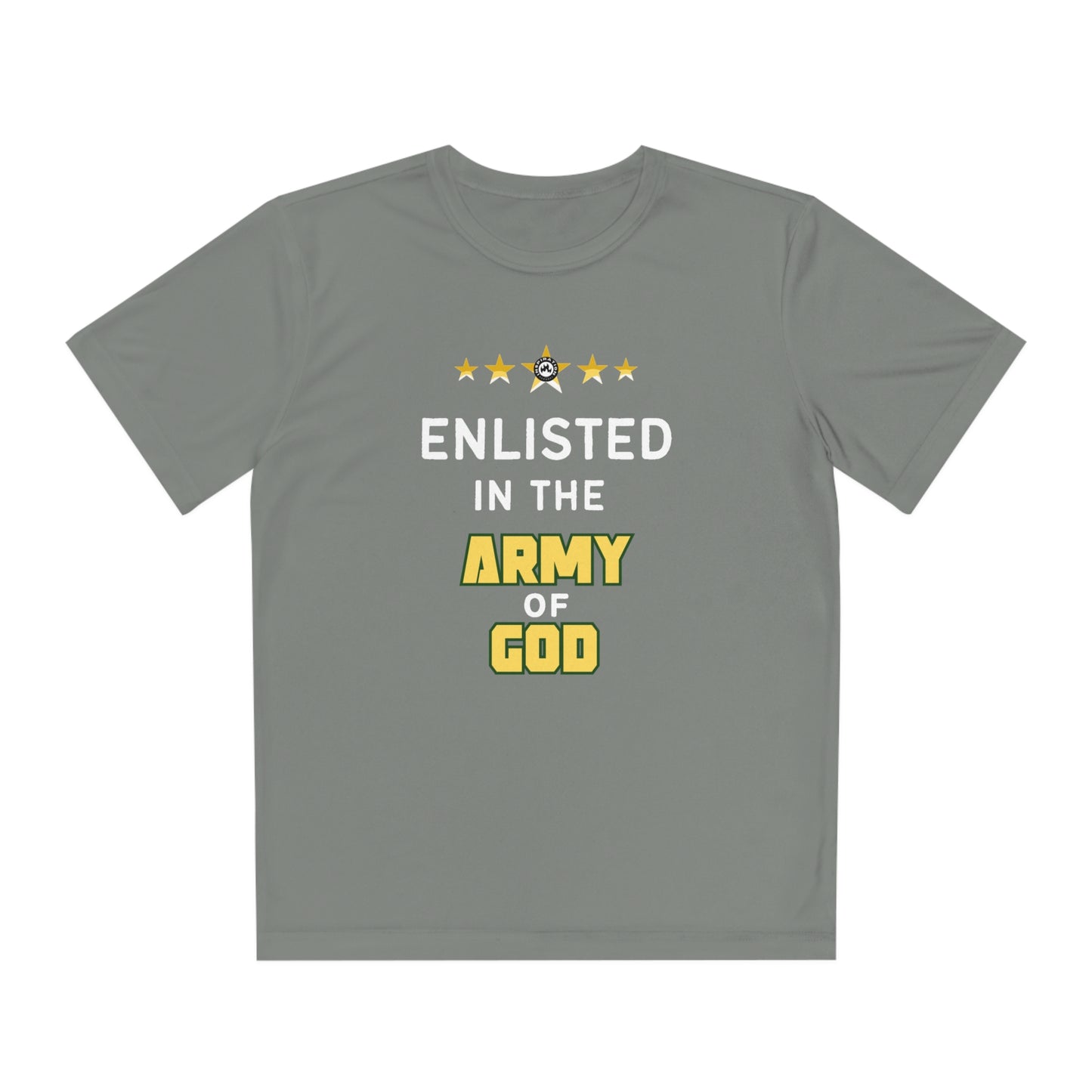 "Enlisted In The Army Of God" Youth Sports Tee