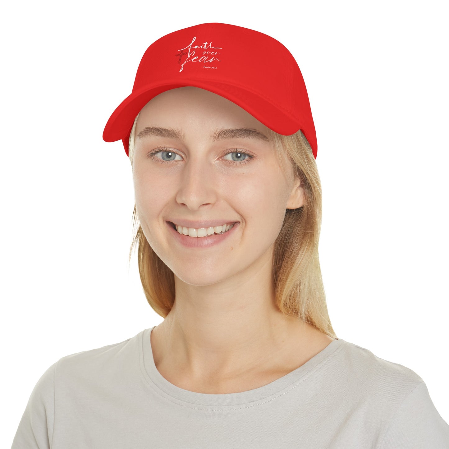 Ladies Faith Over Fear Psalm 34:4 Baseball Cap