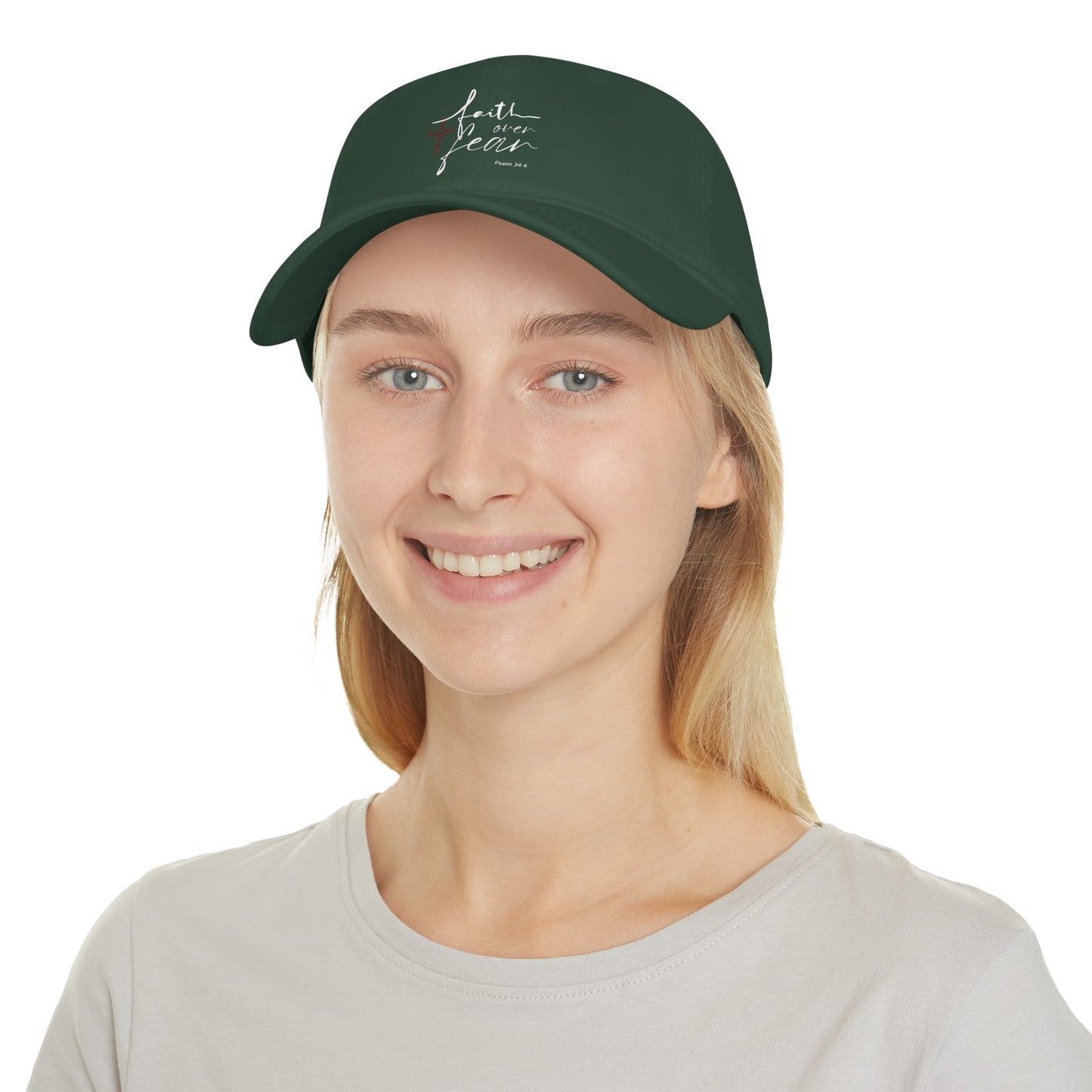 Ladies Faith Over Fear Psalm 34:4 Baseball Cap