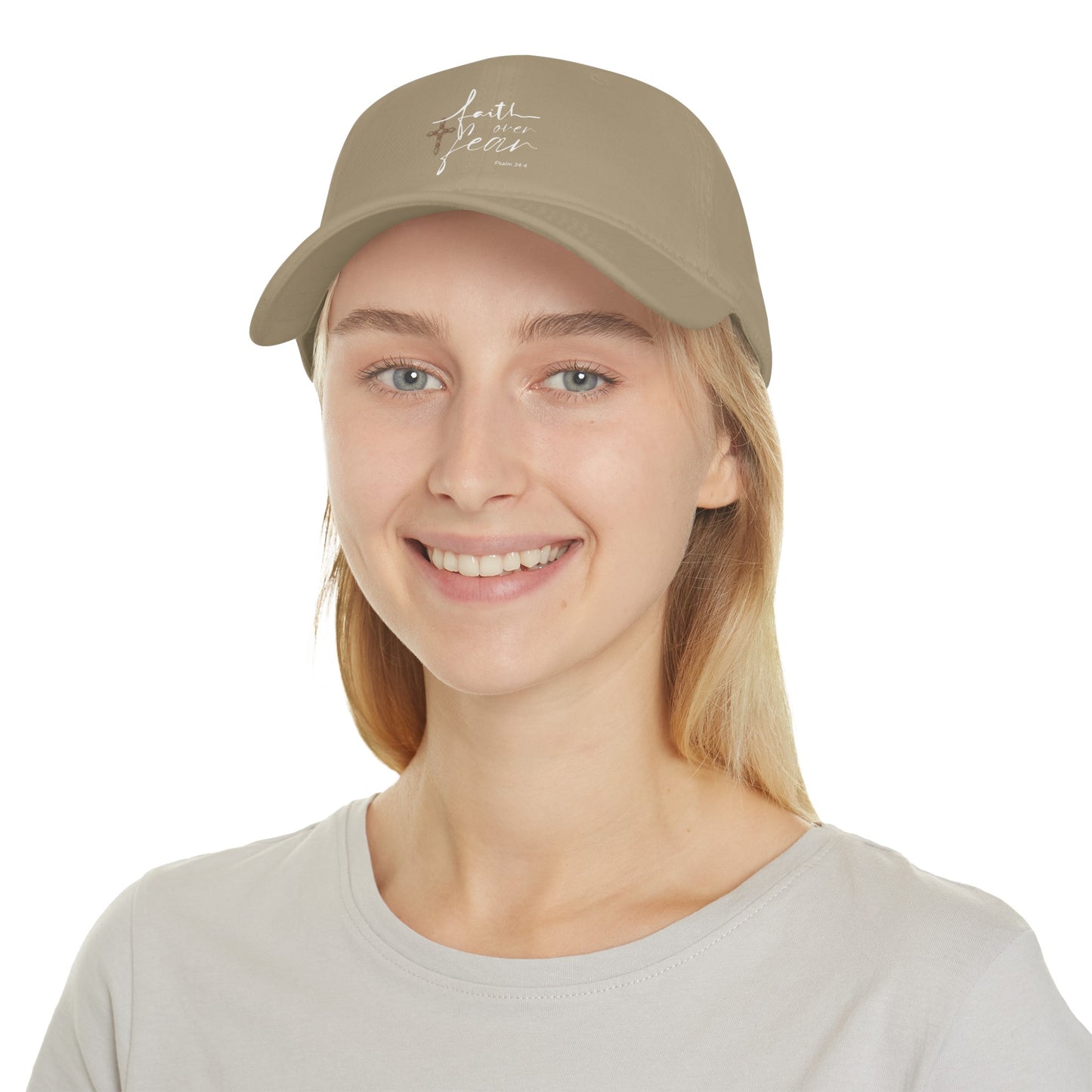 Ladies Faith Over Fear Psalm 34:4 Baseball Cap