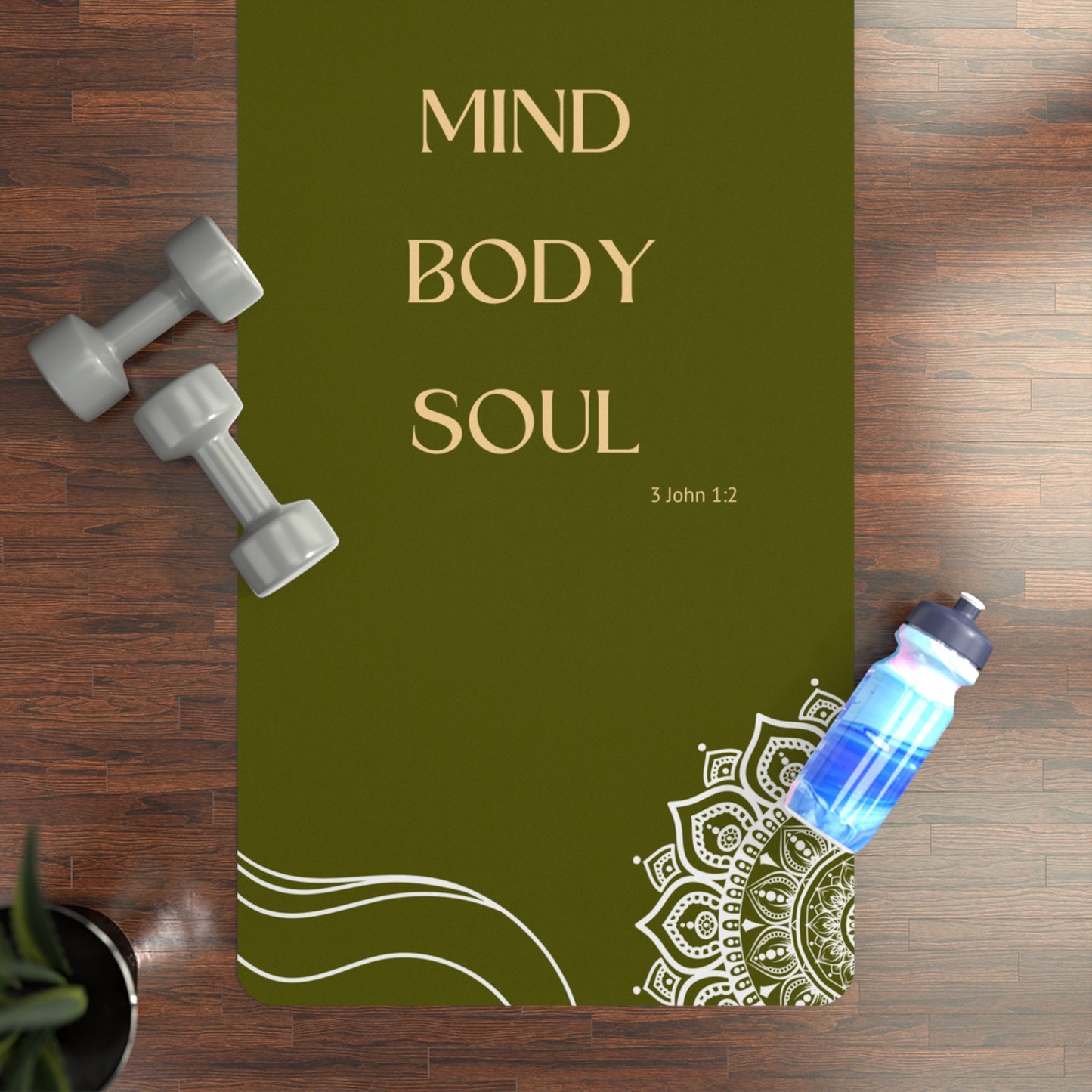 3 John 1:2 Inspired Rubber Yoga Mat