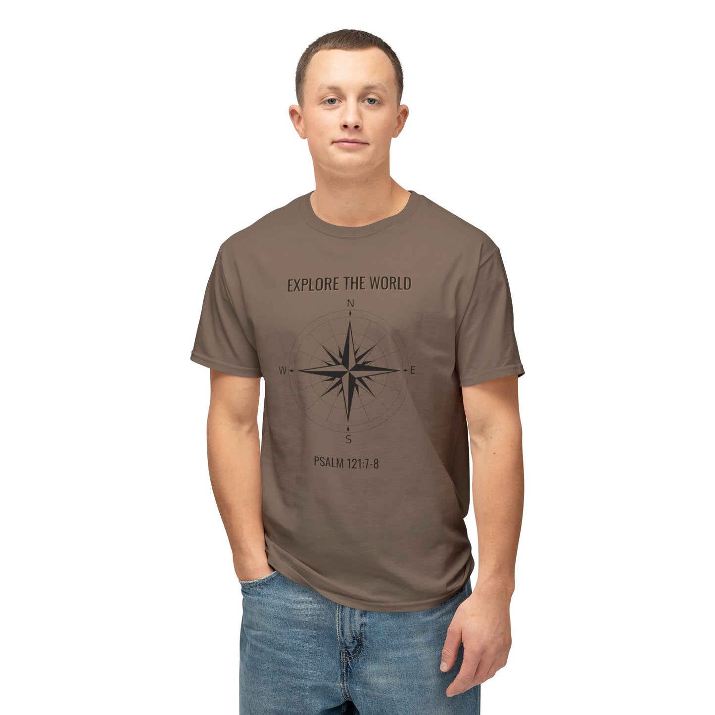 Explore The World Psalm 121:7-8Unisex HD Cotton™ T-shirt