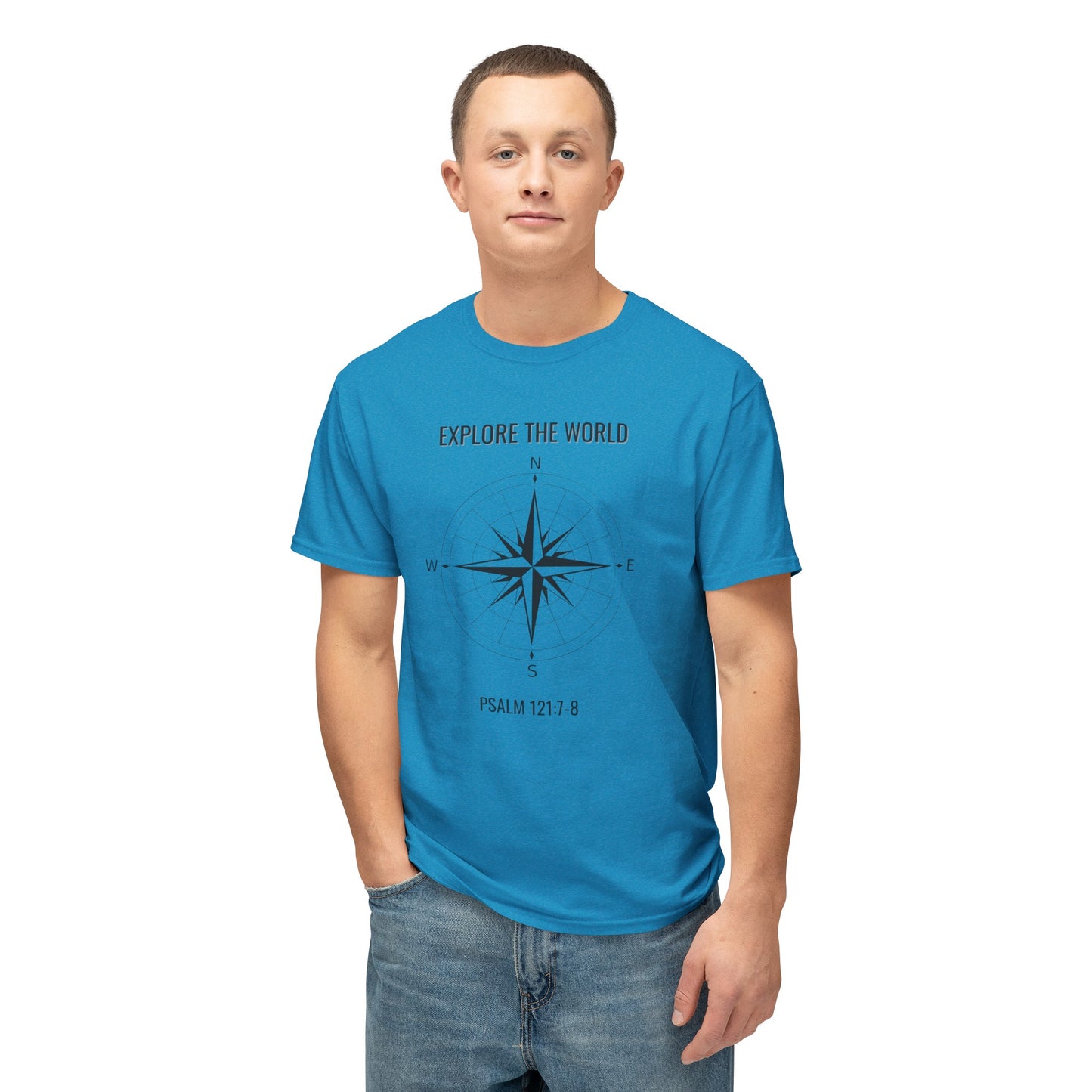 Explore The World Psalm 121:7-8Unisex HD Cotton™ T-shirt