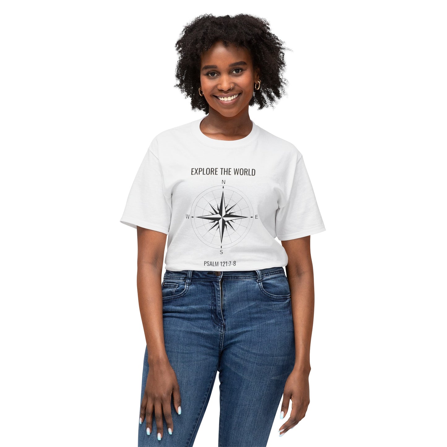 Explore The World Psalm 121:7-8Unisex HD Cotton™ T-shirt