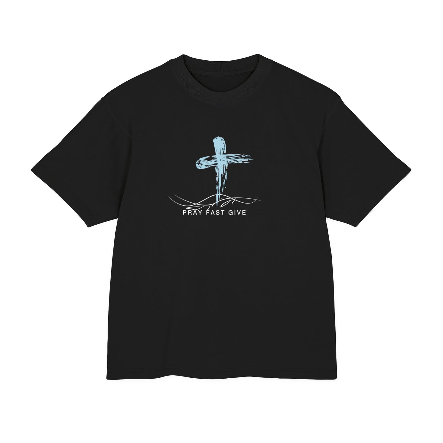 Pray Fast Give Black Unisex Urban Heavy Tee - Inspirational Christian Shirt