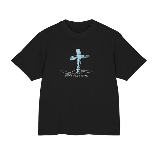 Pray Fast Give Black Unisex Urban Heavy Tee - Inspirational Christian Shirt