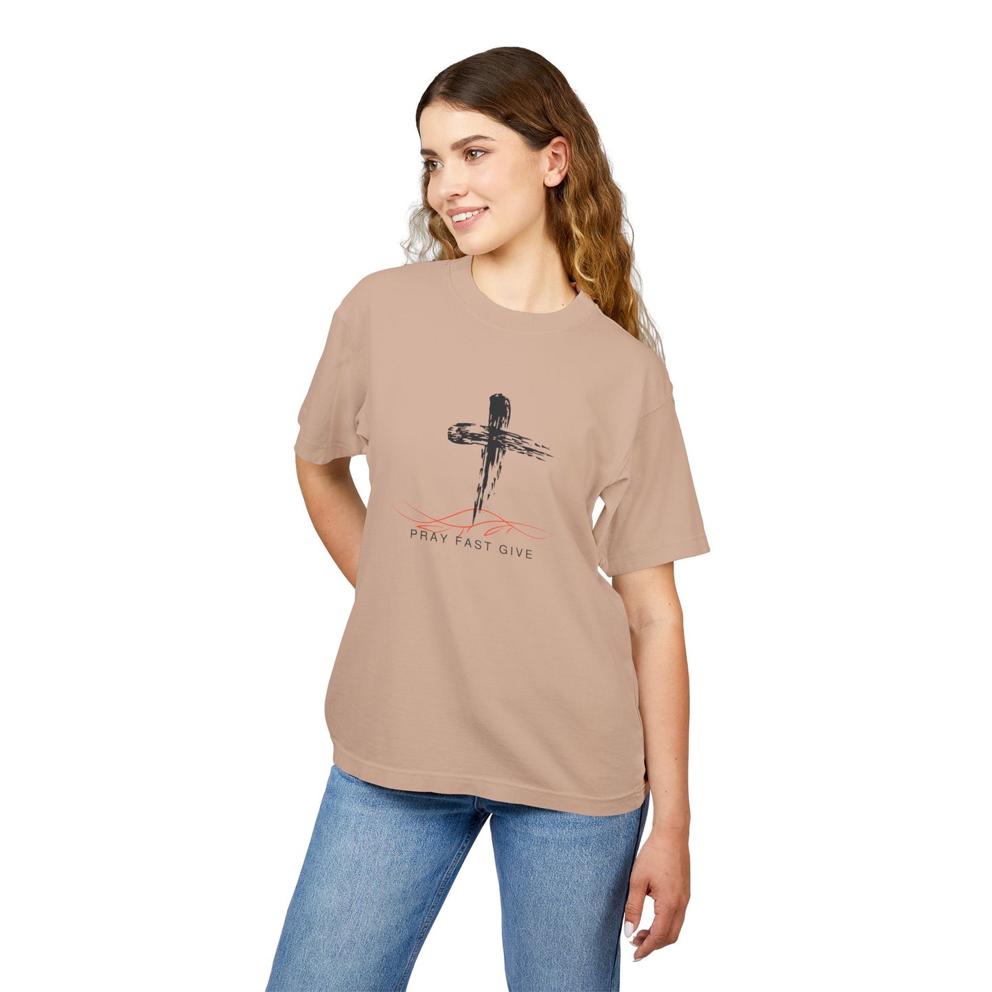 Pray Fast Give Unisex Urban Heavy Tee - Inspirational Christian Shirt