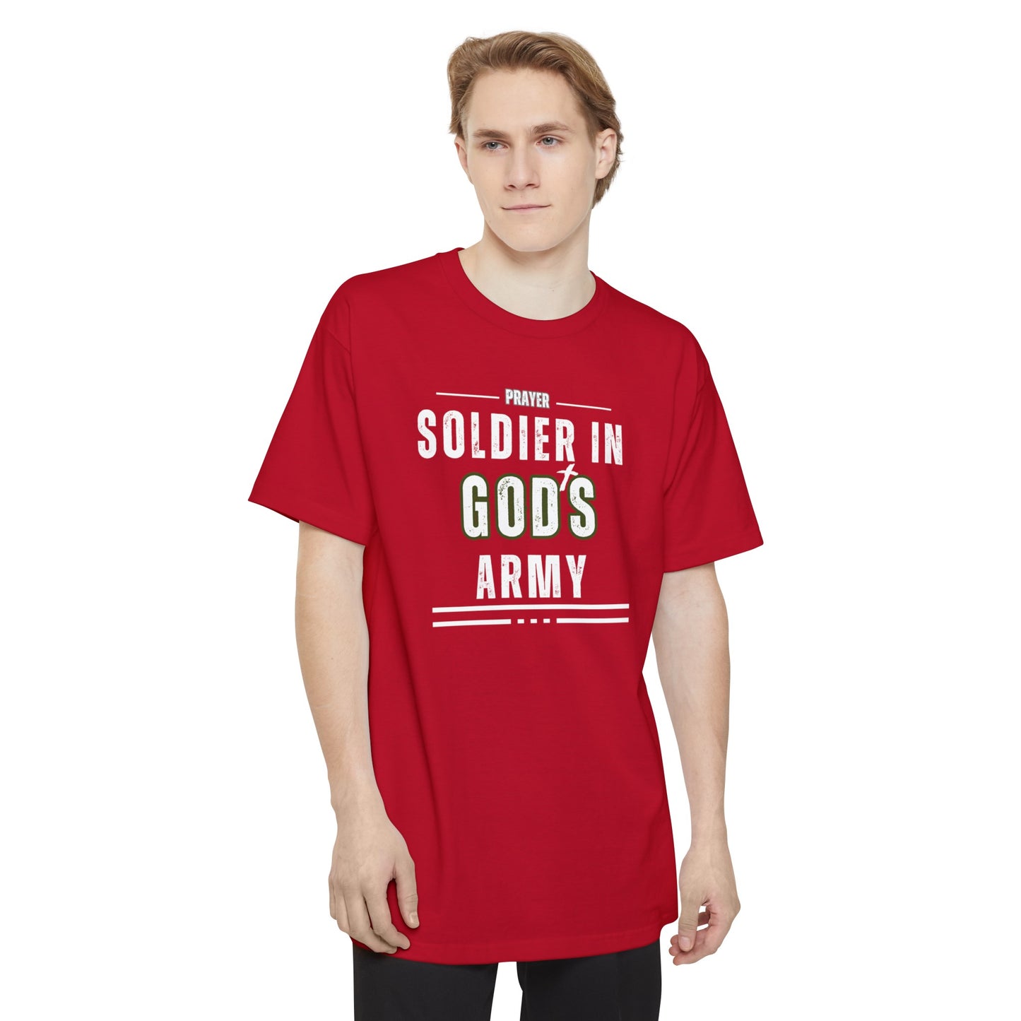 Prayer Soldier In God's Army - Unisex Big & Tall Sized T-Shirt