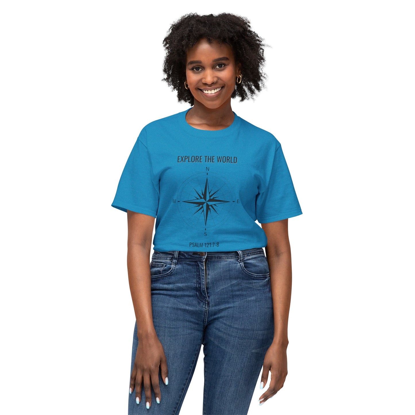 Explore The World Psalm 121:7-8Unisex HD Cotton™ T-shirt