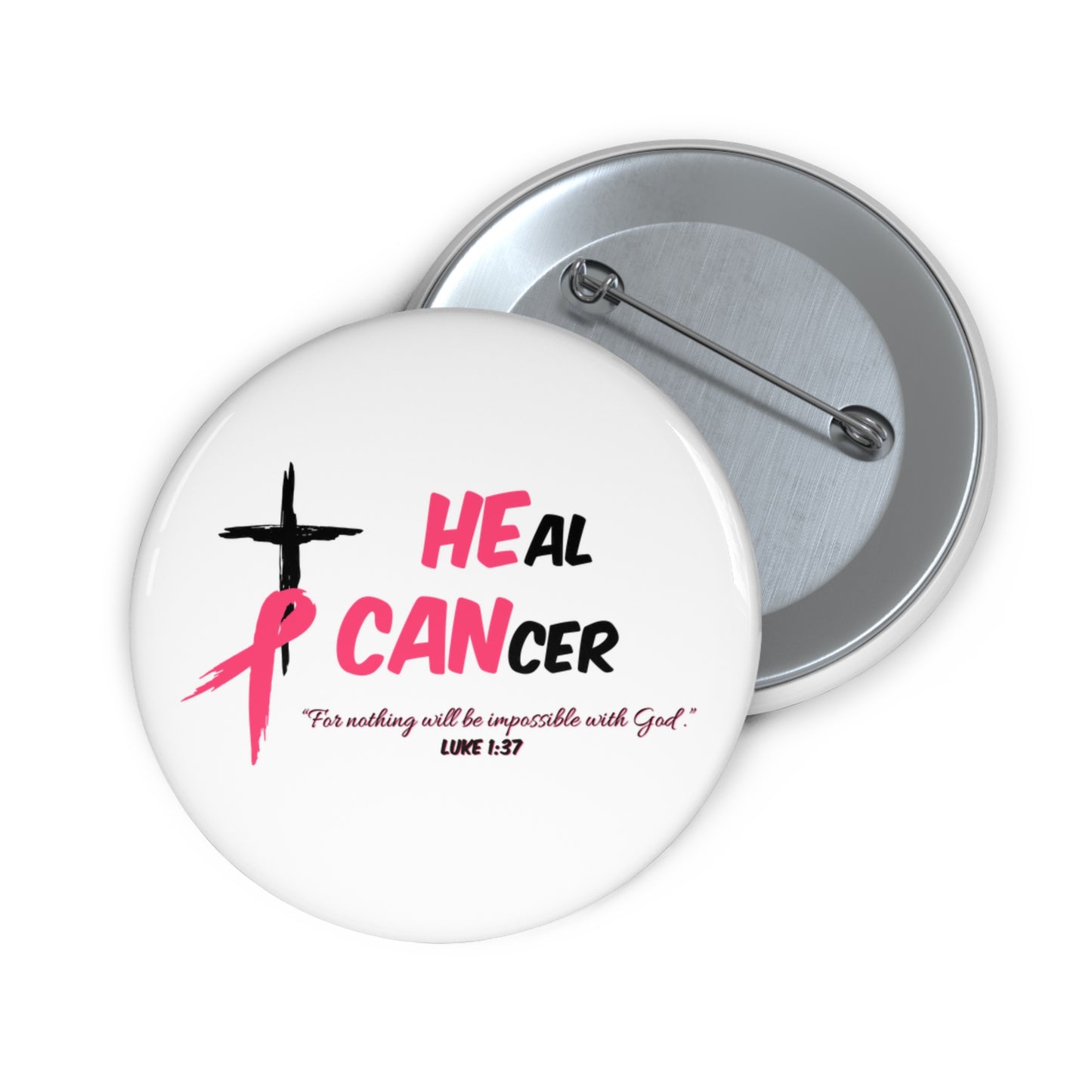 HEal CANcer White Pin