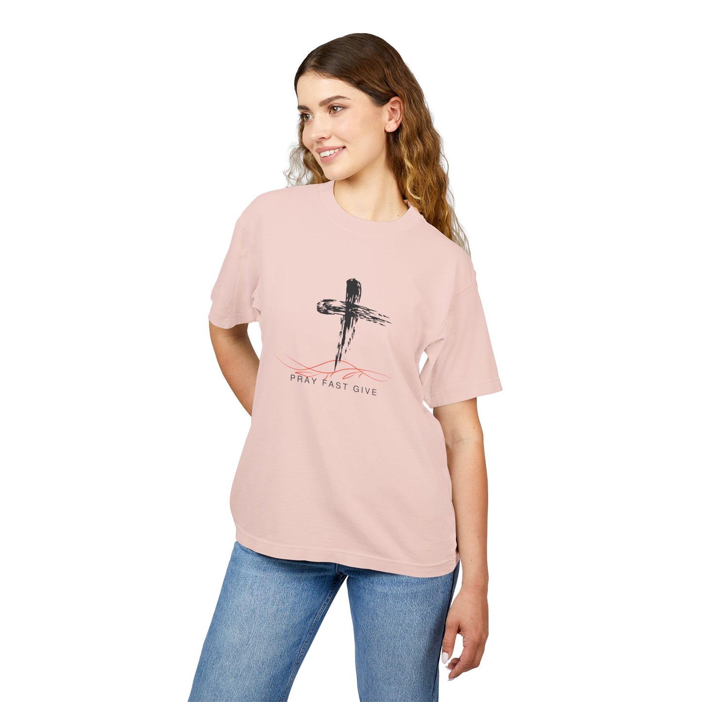 Pray Fast Give Unisex Urban Heavy Tee - Inspirational Christian Shirt