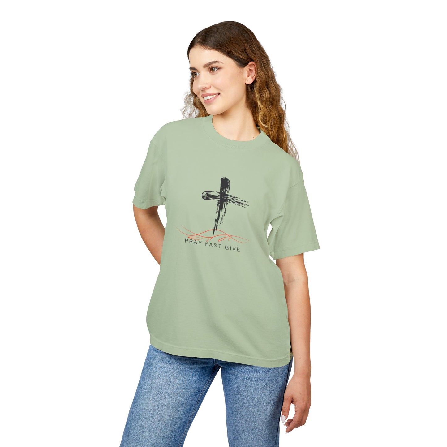 Pray Fast Give Unisex Urban Heavy Tee - Inspirational Christian Shirt