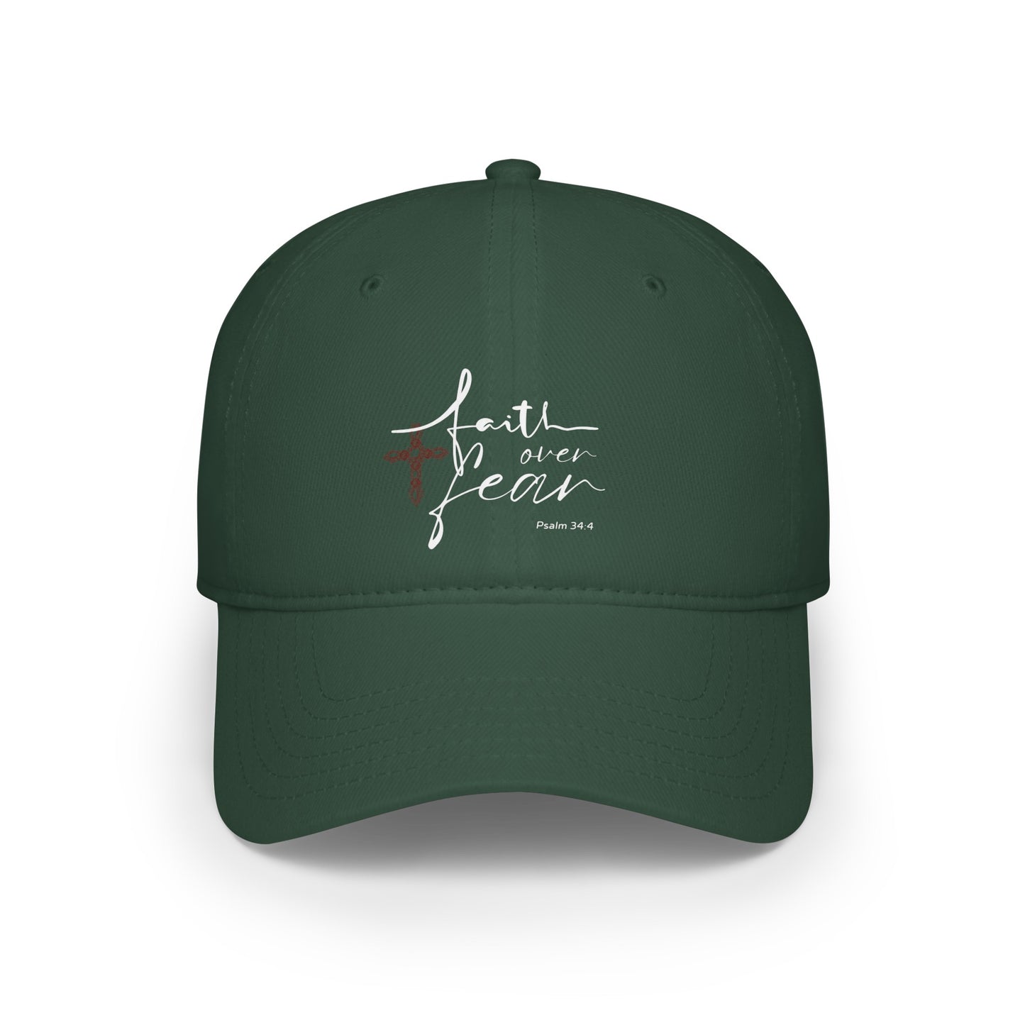 Ladies Faith Over Fear Psalm 34:4 Baseball Cap