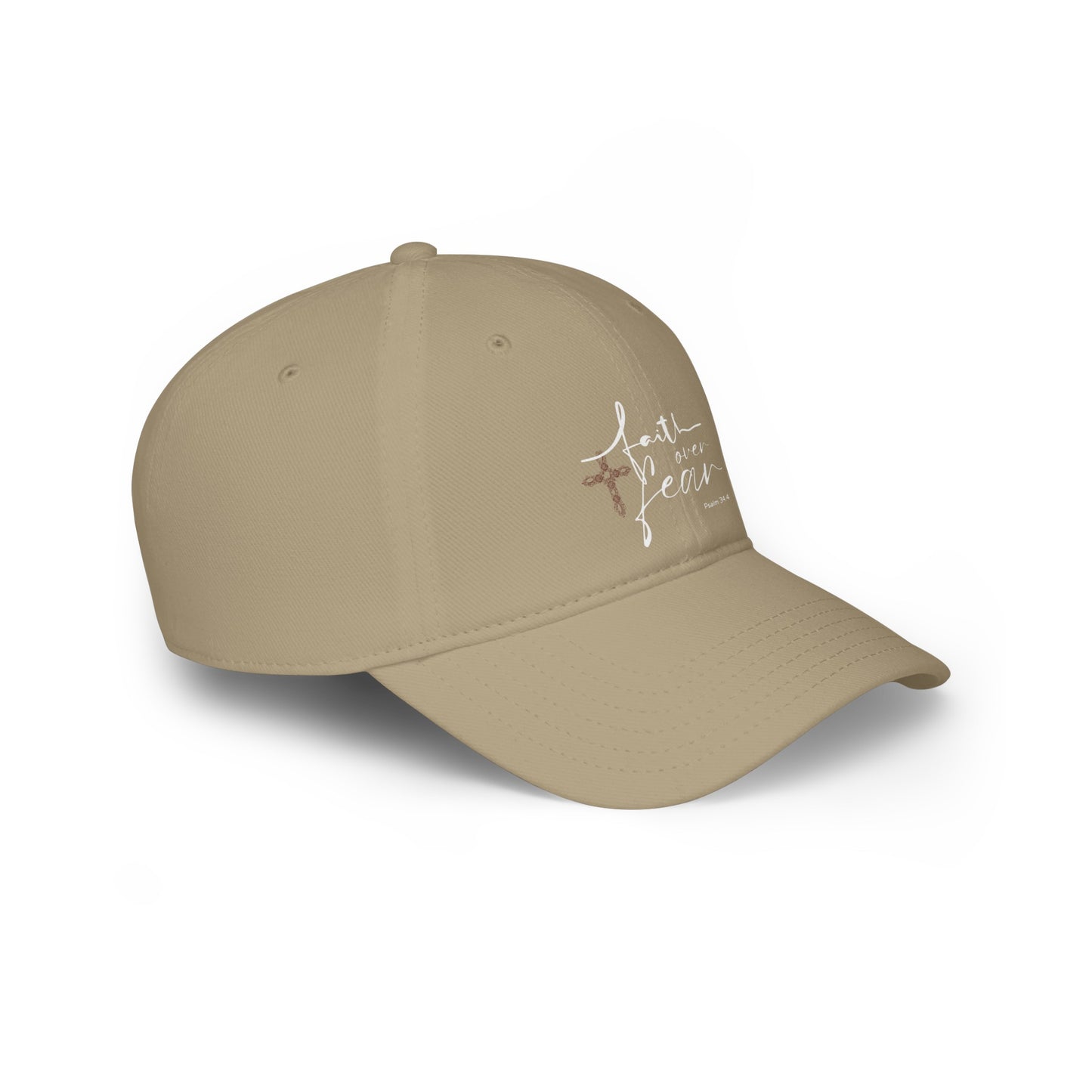 Ladies Faith Over Fear Psalm 34:4 Baseball Cap