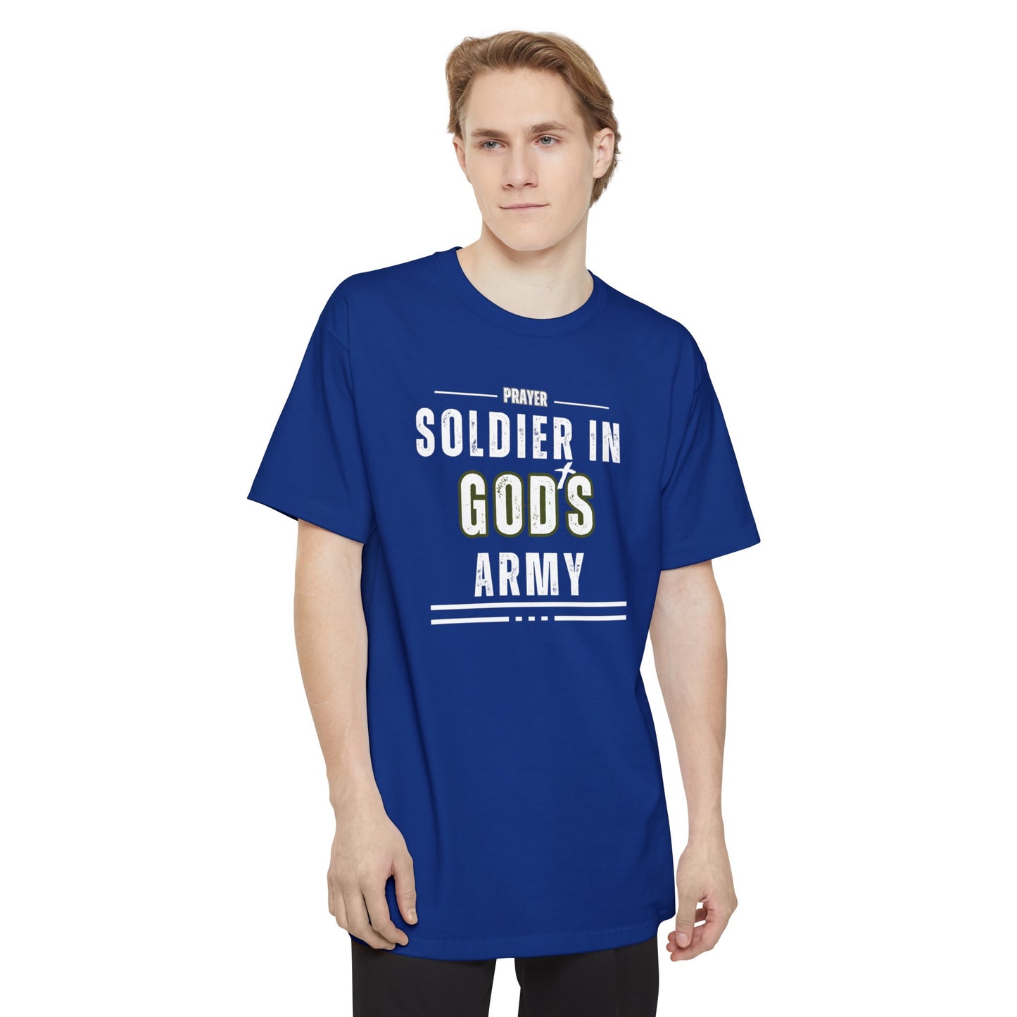 Prayer Soldier In God's Army - Unisex Big & Tall Sized T-Shirt