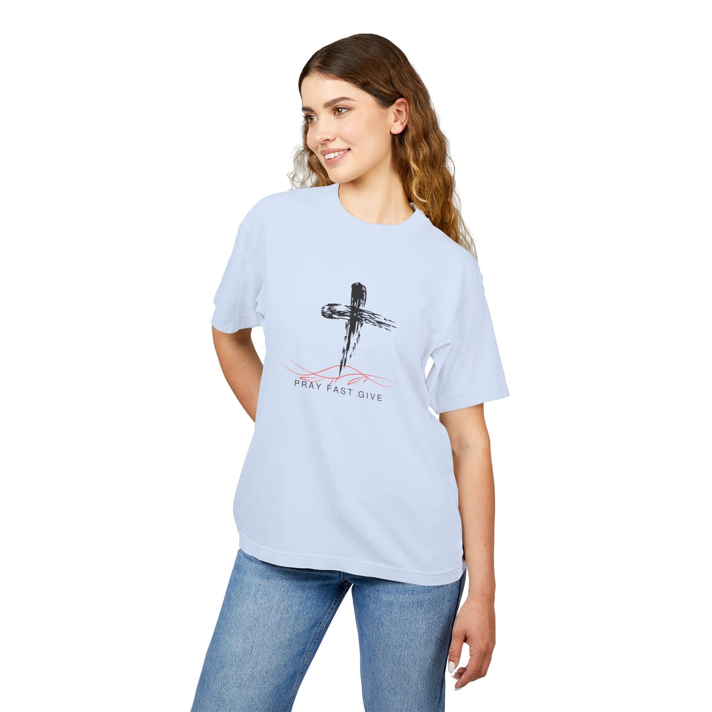 Pray Fast Give Unisex Urban Heavy Tee - Inspirational Christian Shirt