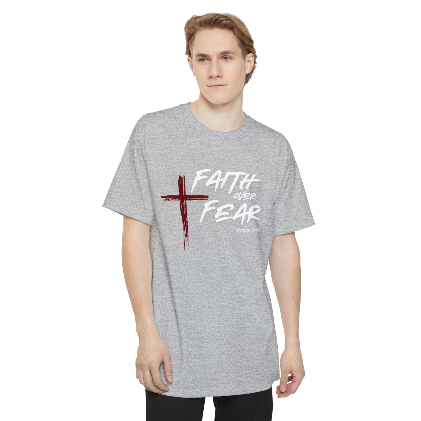 Faith Over Fear Psalm 34:4 Big & Tall T-Shirt