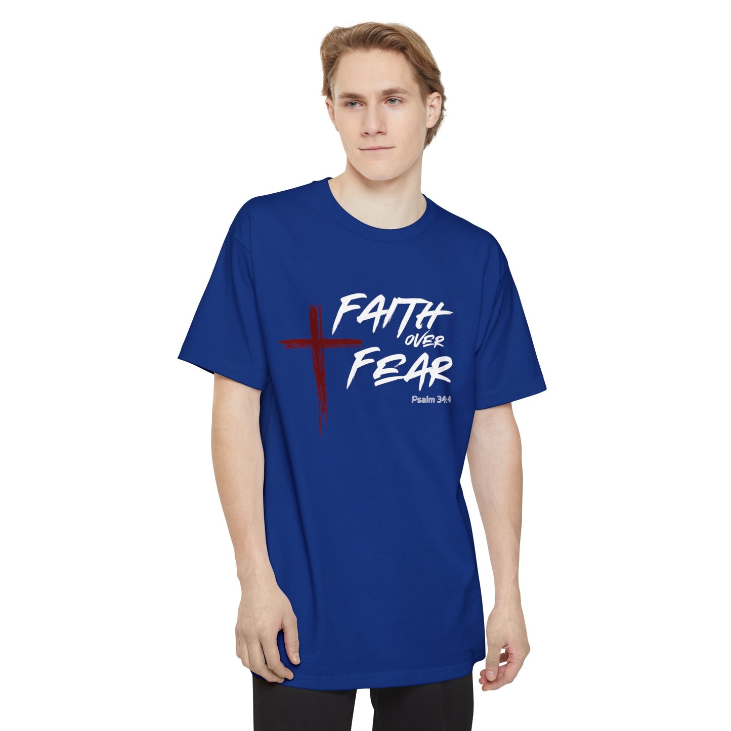 Faith Over Fear Psalm 34:4 Big & Tall T-Shirt