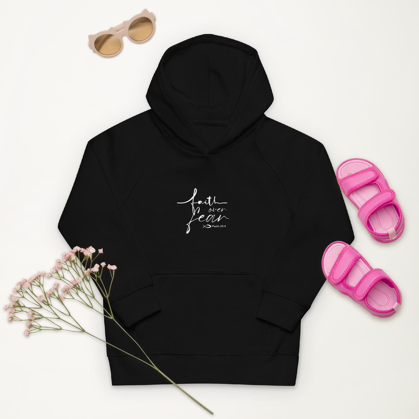 Kids Faith Over Fear Eco hoodie