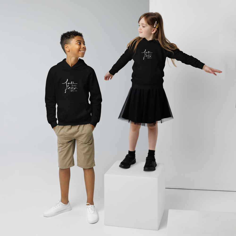 Kids Faith Over Fear Eco hoodie